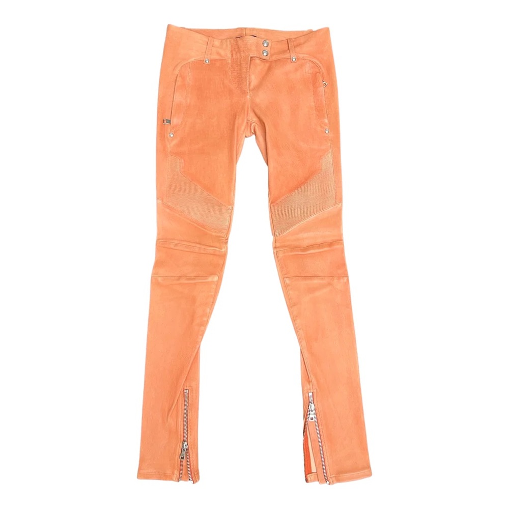Balmain Leather Biker Pants